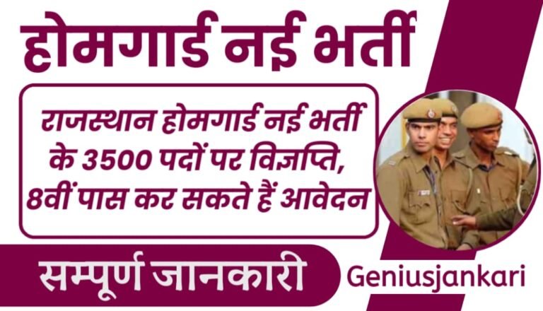 Rajasthan Home Guard New Vacancy 2024
