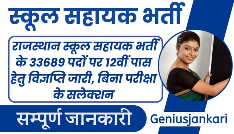 Rajasthan School Sahayak Bharti 2024