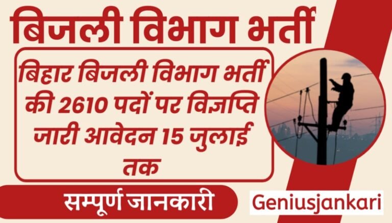 Bihar Electricity Department Bharti 2024
