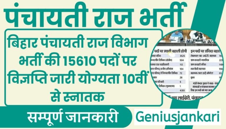 Bihar Panchayati Raj Bharti 2024