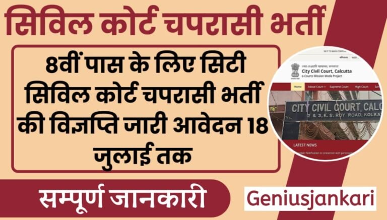 City Civil Court Chaprasi Bharti 2024