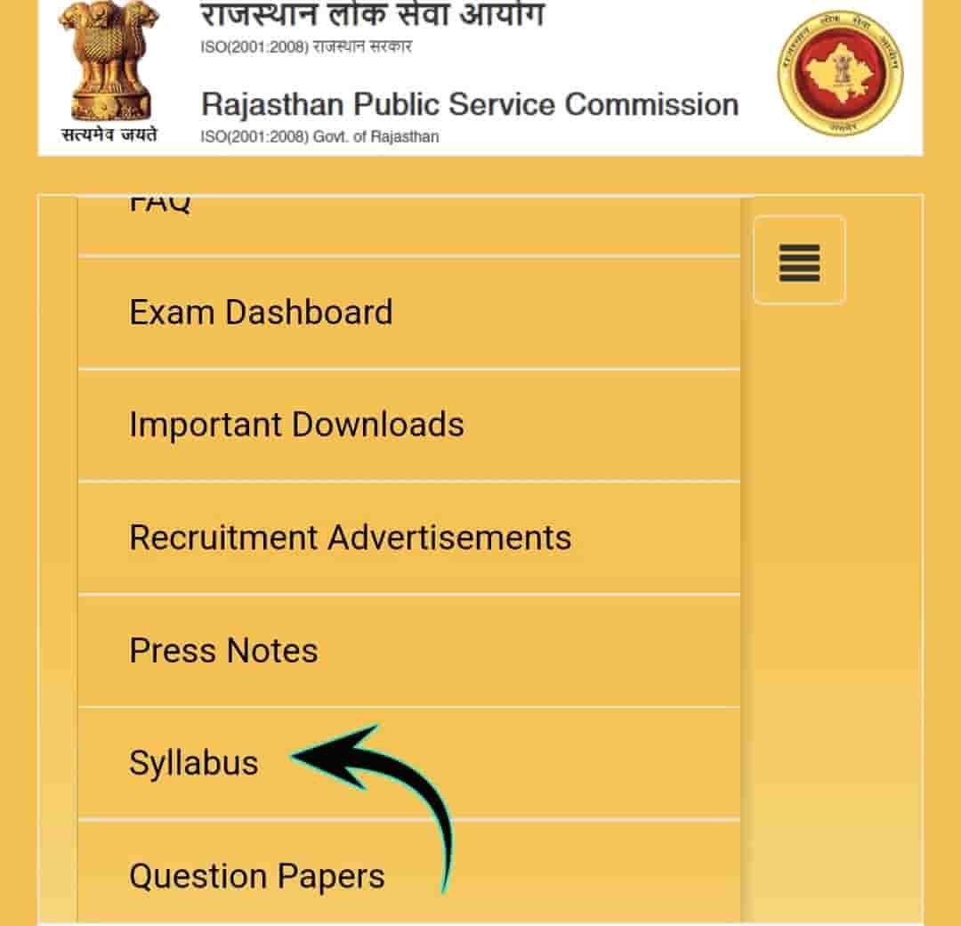 RPSC 1st Grade Syllabus