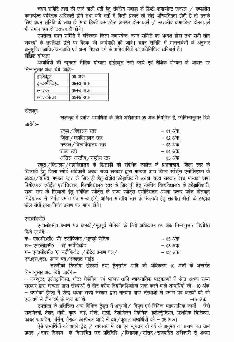 UP Home Gourd Bharti 2024 Selection Process