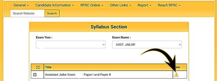 Rajasthan Deputy Jailor Syllabus PDF Download