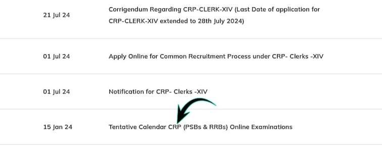 Download IBPS Exam Calendar 2025
