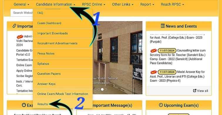 How to Check RPSC Vidhi Rachanakar Result 2024