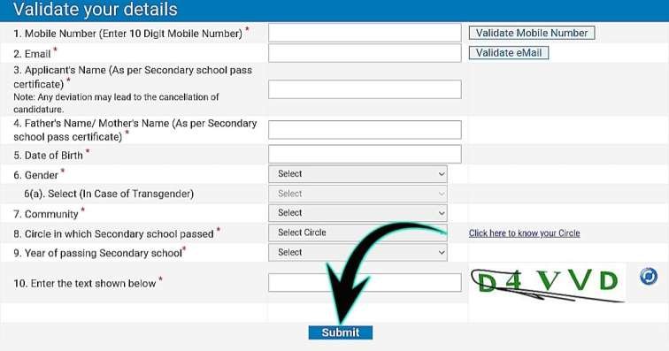Rajasthan Post Office Vacancy Application Form