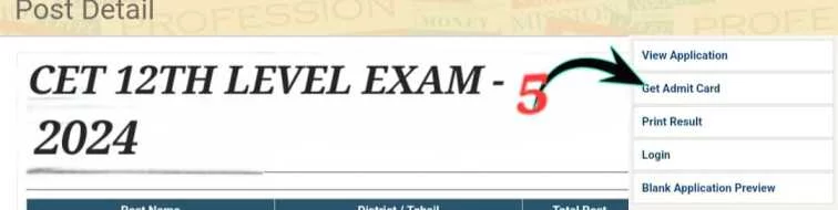 Cet 12th Level Admit Card