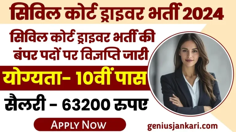 Civil Court Driver Vacancy 2024
