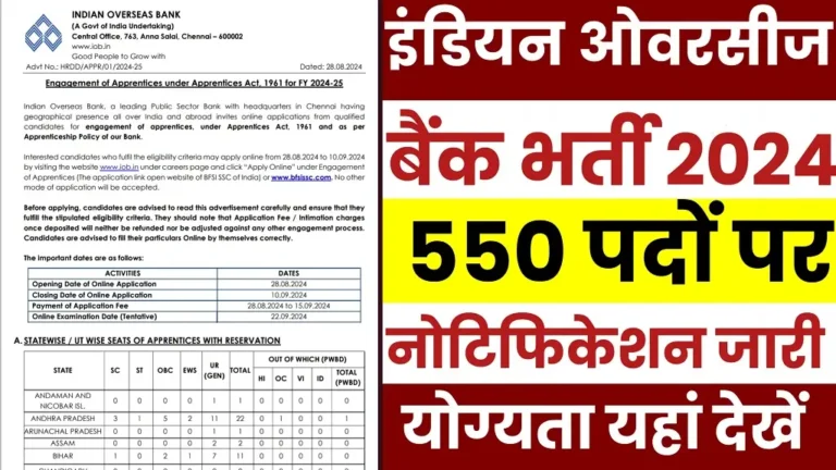 Indian Overseas Bank Naukri 2024