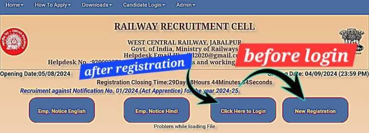 RRC WCR Apprentice Vacancy 2024 Registration