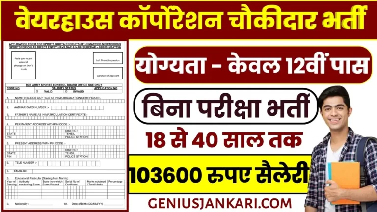 Warehouse Chowkidar Vacancy