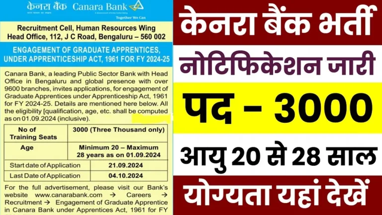 Canara Bank Vacancy 2024