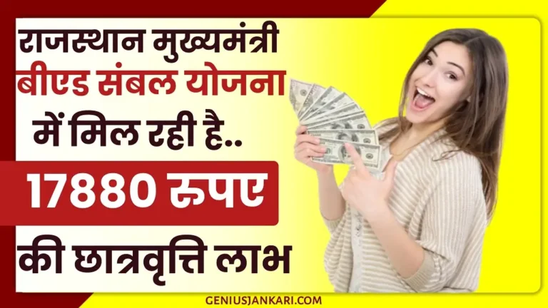 Rajasthan BEd Scholarship Yojana 2024