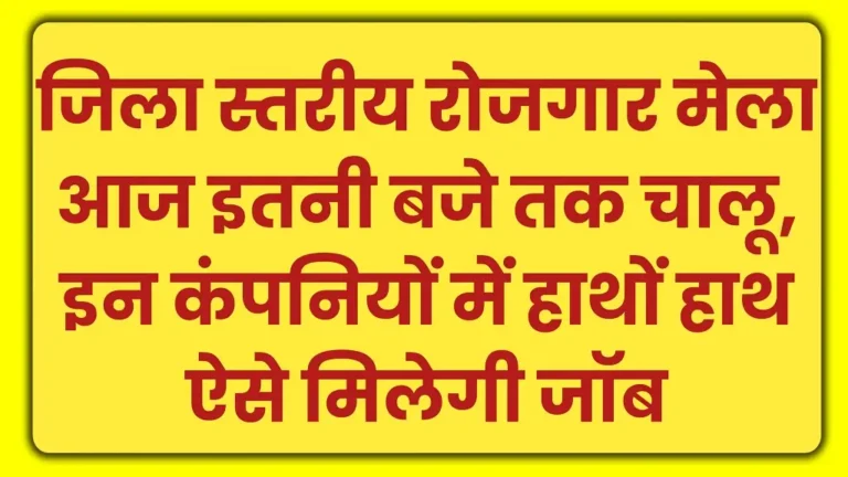 Rojgar Mela Today Live