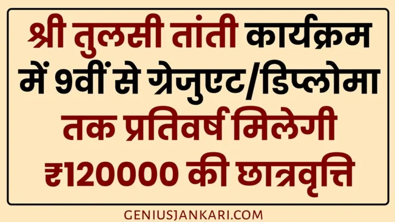 Shri Tulsi Tanti Scholarship 2024