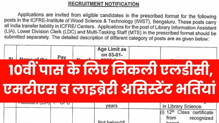 IWST LDC Vacancy