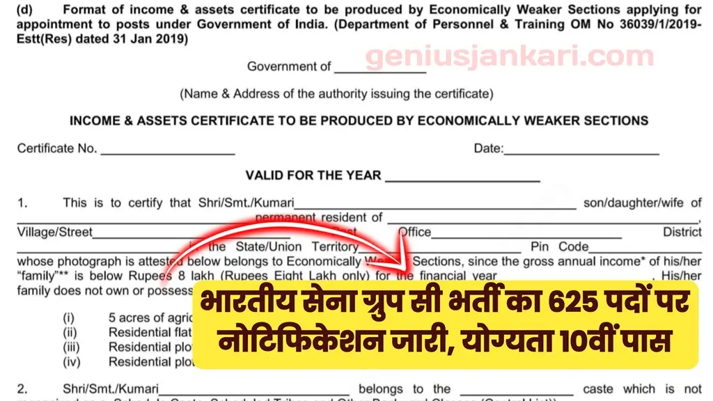 Indian Army Group C Vacancy 2025