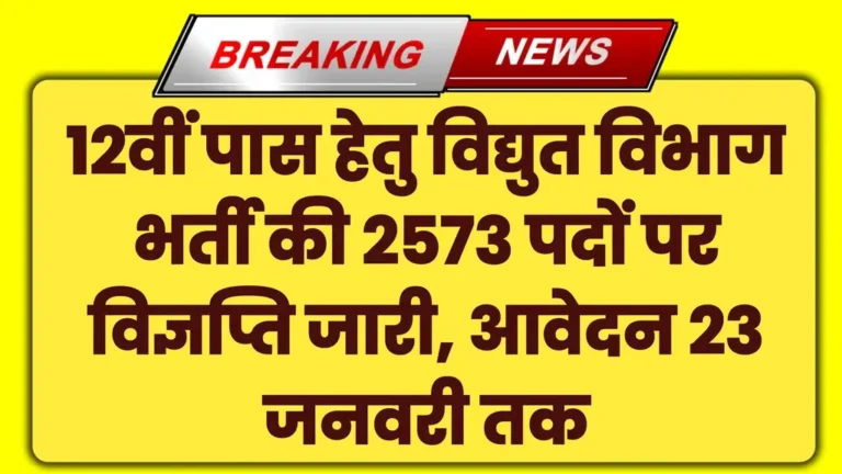 Vidyut Vibhag Vacancy 2025