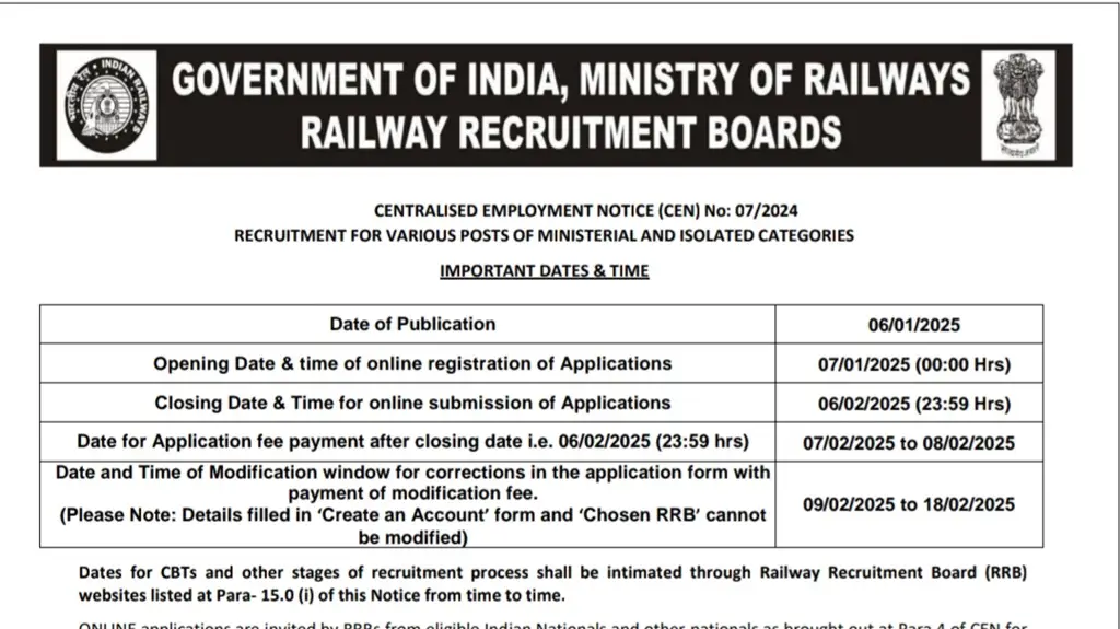 Railway Teacher Vacancy 2025
