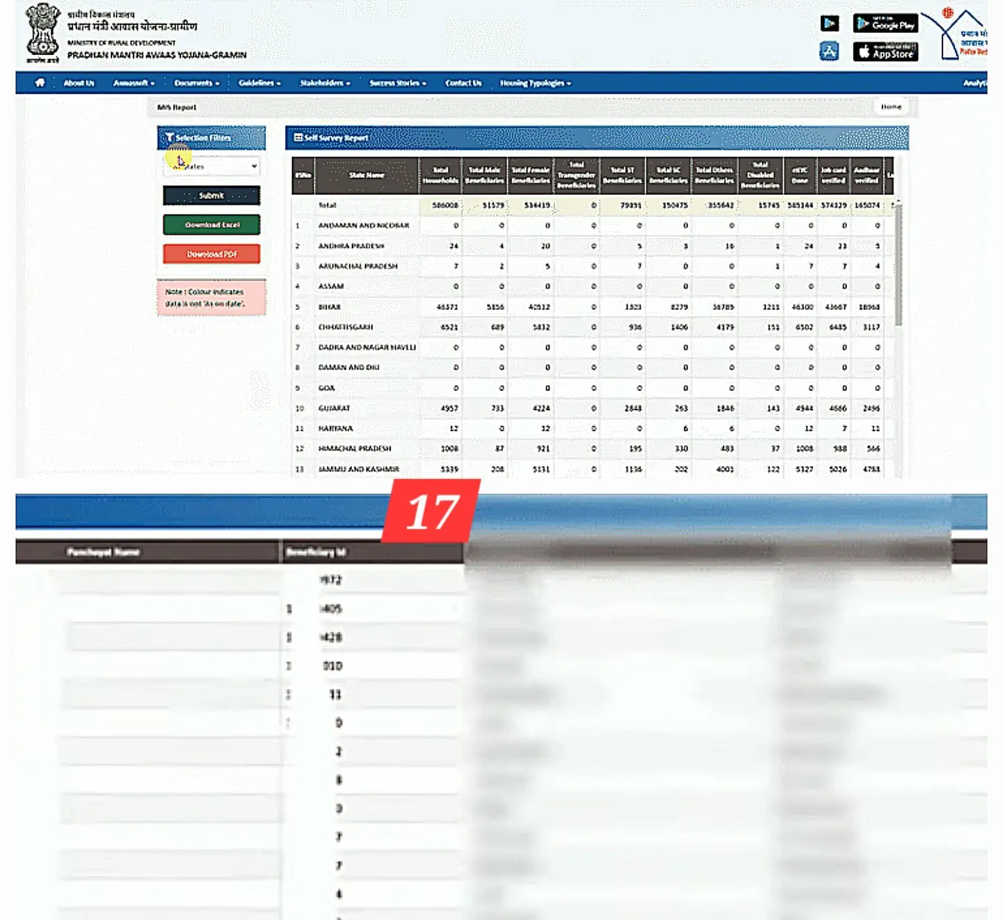 How to Check PM Awas Yojana Self Survey Status 2025