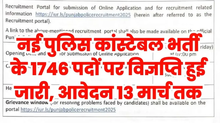 Police Constable Vacancy 2025