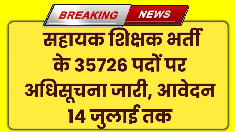 Assistant Teacher Vacancy 2025