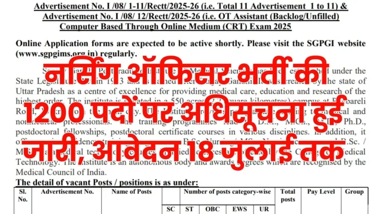 Nursing Officer Vacancy 2025